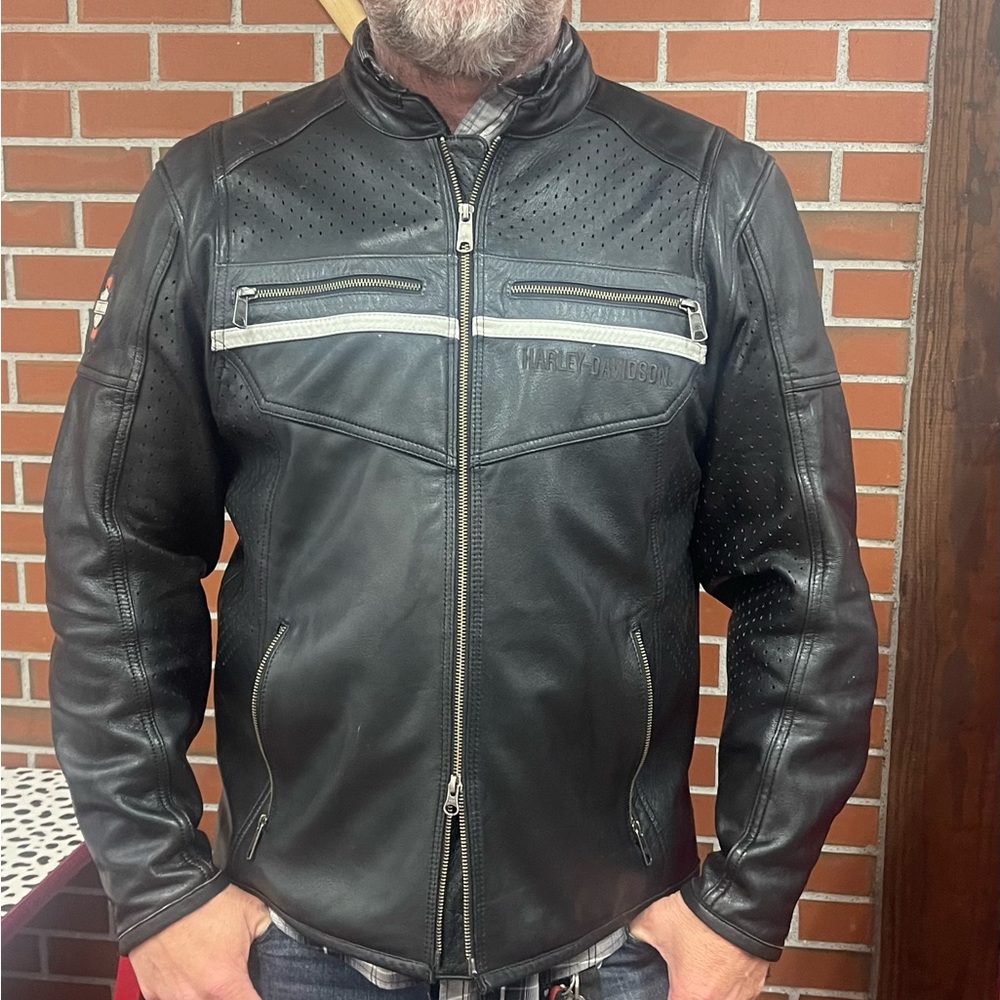 Harley Davidson leather riding jacket